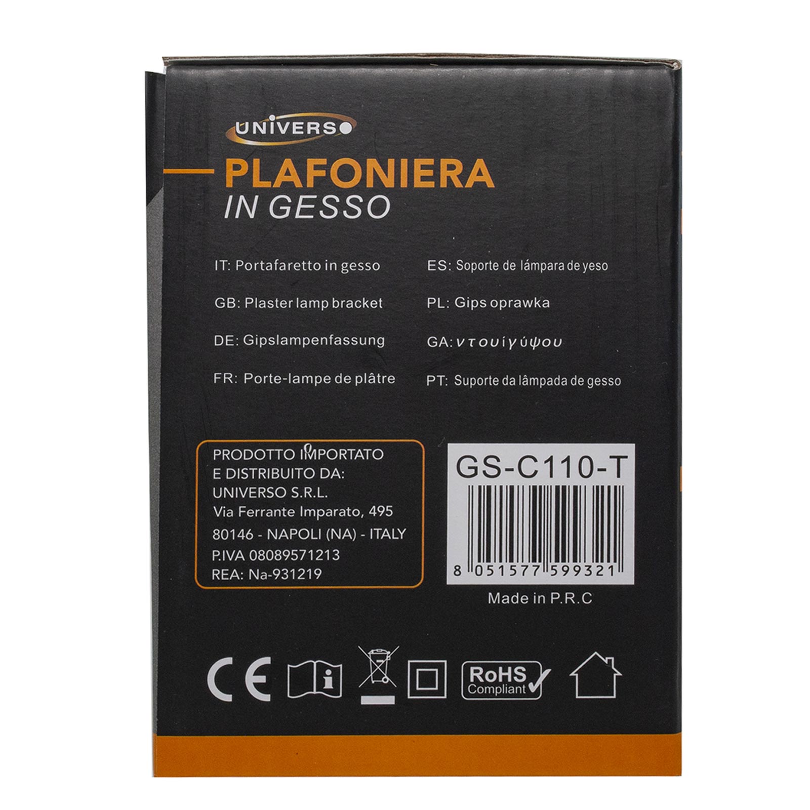 Plafoniera LED GU10 gesso faretto cilindro soffitto luci salotto salone cucina - 5