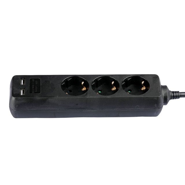 GILLAS Extension Enchufe Regleta De 2 M, 4 AC, 4 Puertos De Carga USB