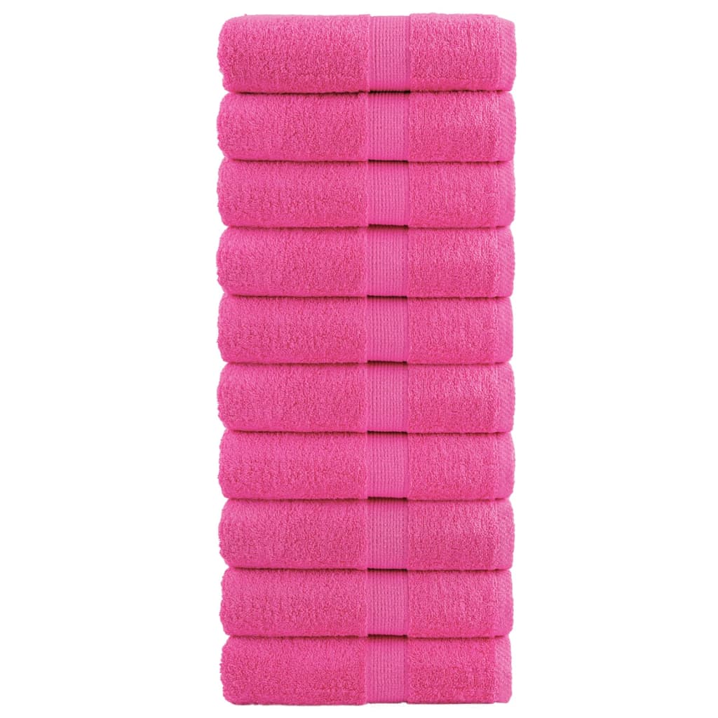 Ręczniki myjące Premium SOLUND 10 szt. Różowe 30x30 cm 600 gsm vidaXL