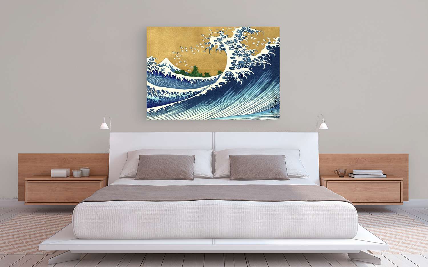 Stampa giapponese su tela – Katsushika Hokusai, The Big Wave (from