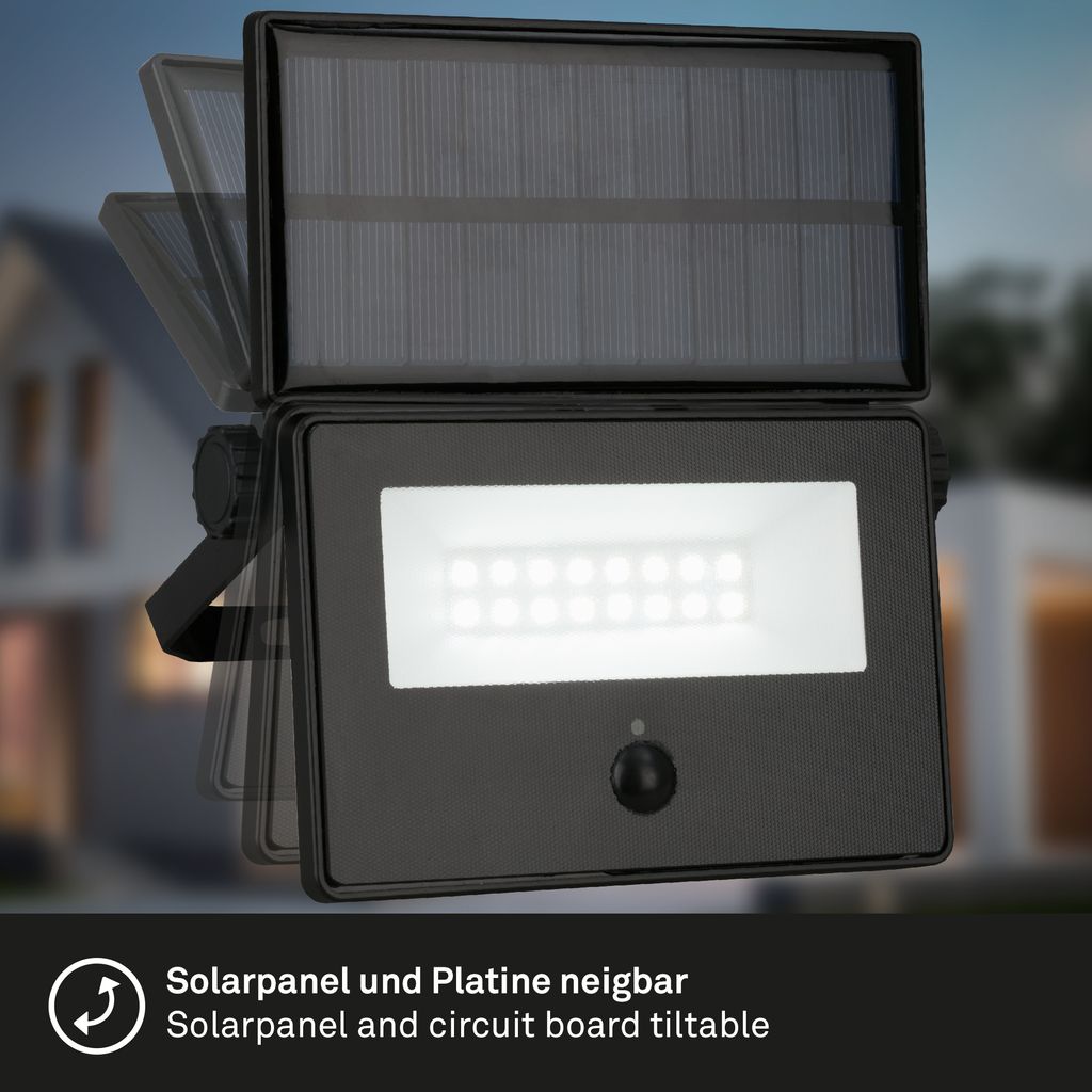 Applique Solare Nordico Suna Plastica Nero Led Integrato 5W 4000K - 3