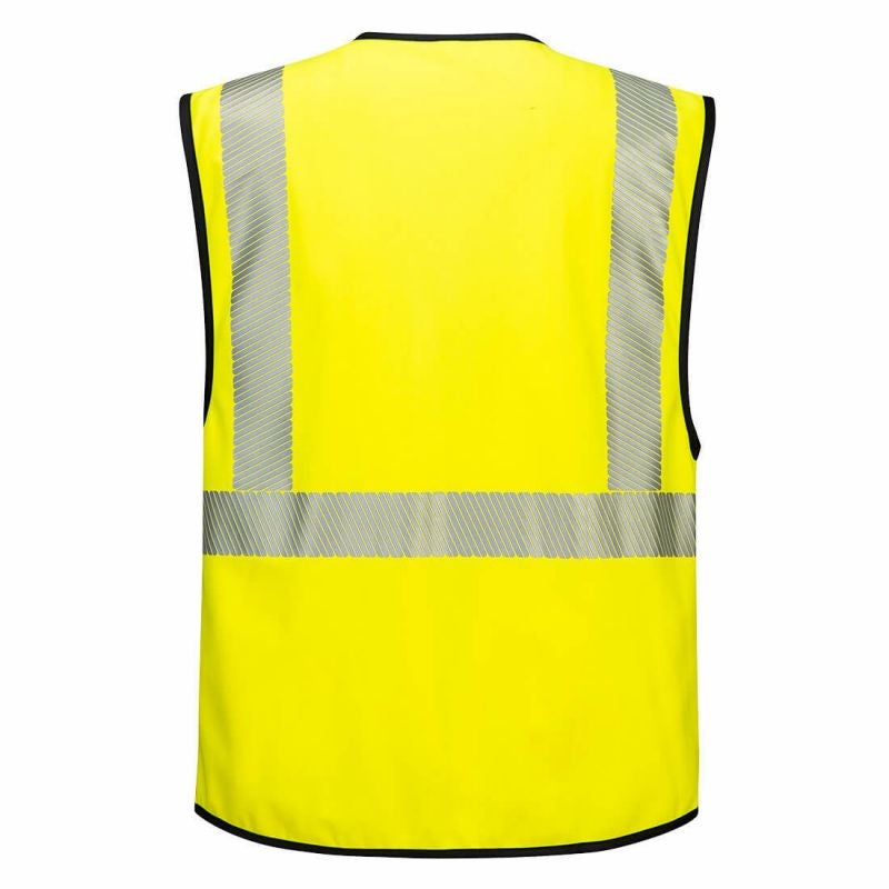 Portwest - Gilet de sécurité sans manches multi-poches PW3 haute visibilité classe 2 - Jaune / Noir - S - 2
