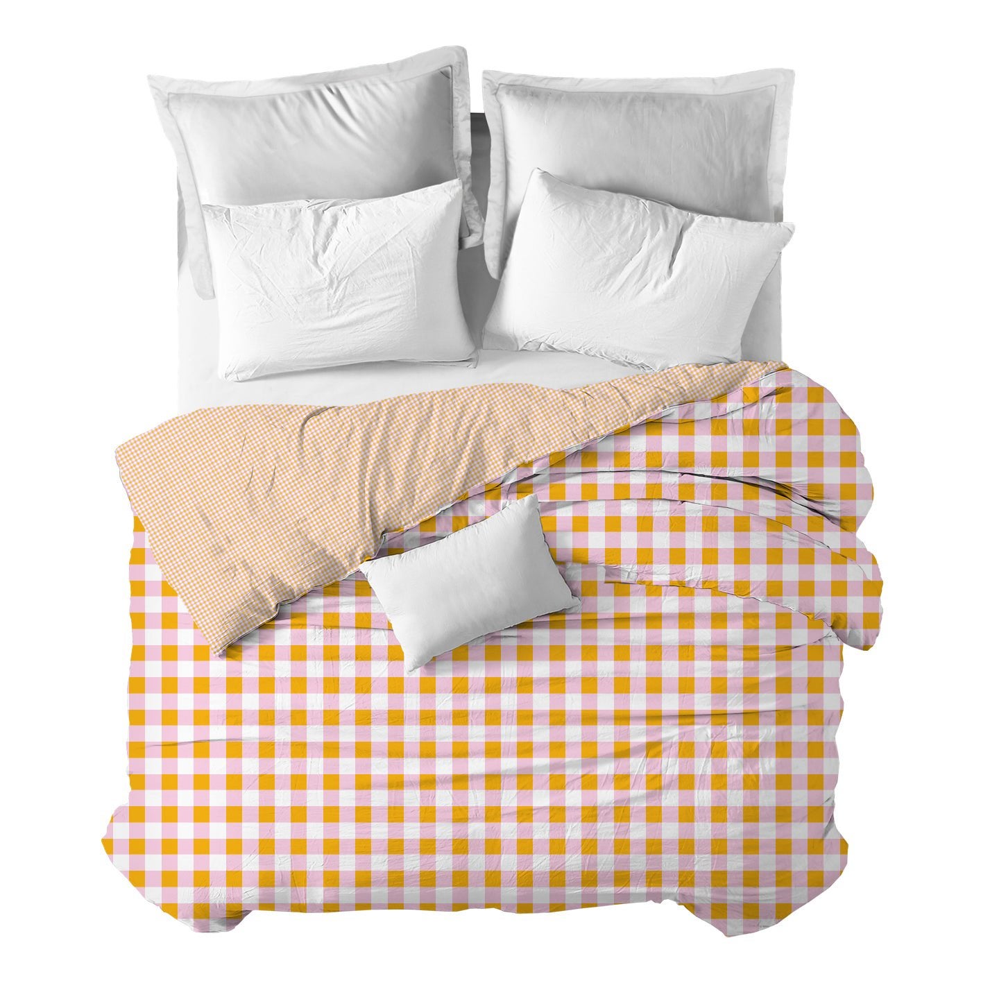 Copriumino Vichy 180x270 (Letto 105) rosa amarillo - 2