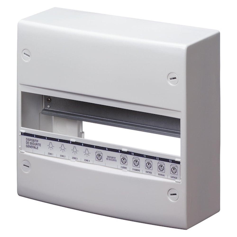 Coffret standard FR en saillie équipé de bornier sans porte IP30 13 modules - GEWISS - GW40501 - 3