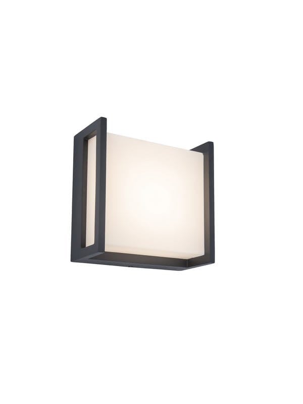 Kinkiet zewnętrzny QUBO LED 8W Ciepła biel 650lm antracyt wym:14x7,2x14cm IP54 Lutec