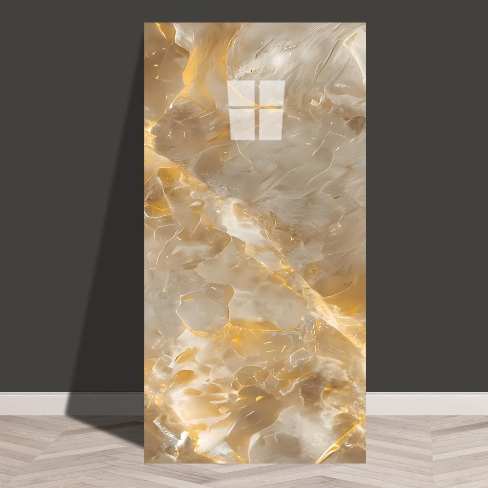 Zestaw 10 wodoodpornych tapet w efekt marmuru, odklejanych i przyklejanych, błyszcząca, samoprzylepna tapeta usuwalna, 30 x 60 cm, brązowa