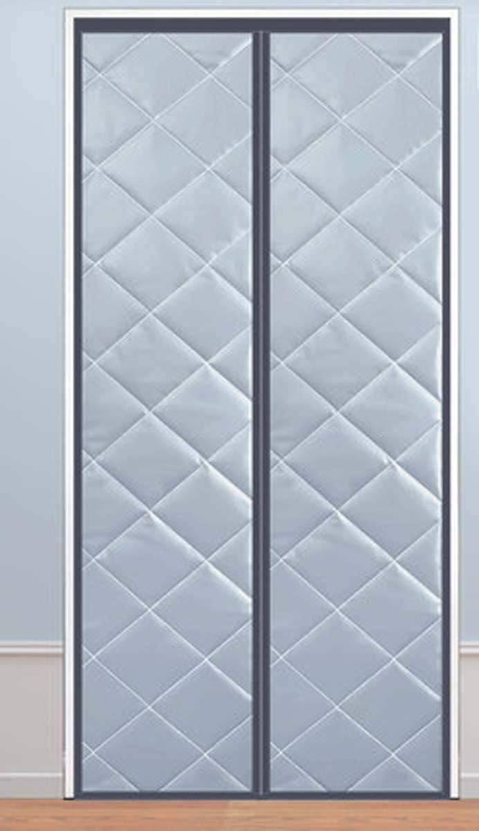 Rideau de porte magnétique avec isolation thermique, 95 x 210 cm, couverture isolante résistante aux intempéries pour portes d'entrée hivernales - 6