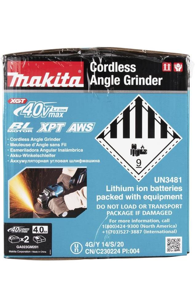 Meuleuse ø 125 mm 40 v max li-ion xgt 4ah makita - ga023gm201 - 4