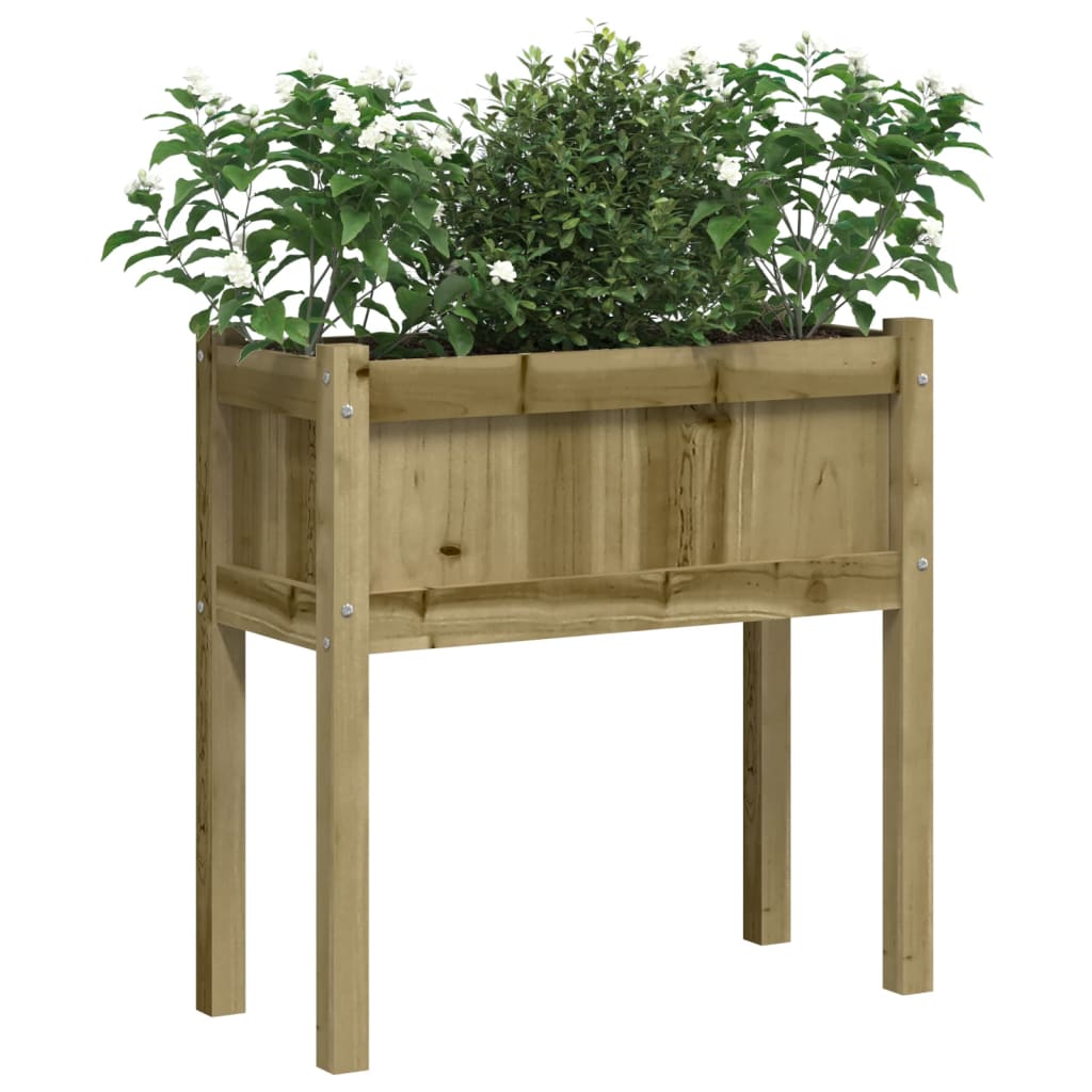 Lot de 2 Jardinières | Bac à fleurs | Pot de fleurs avec pieds bois de pin imprégné888529 - 3