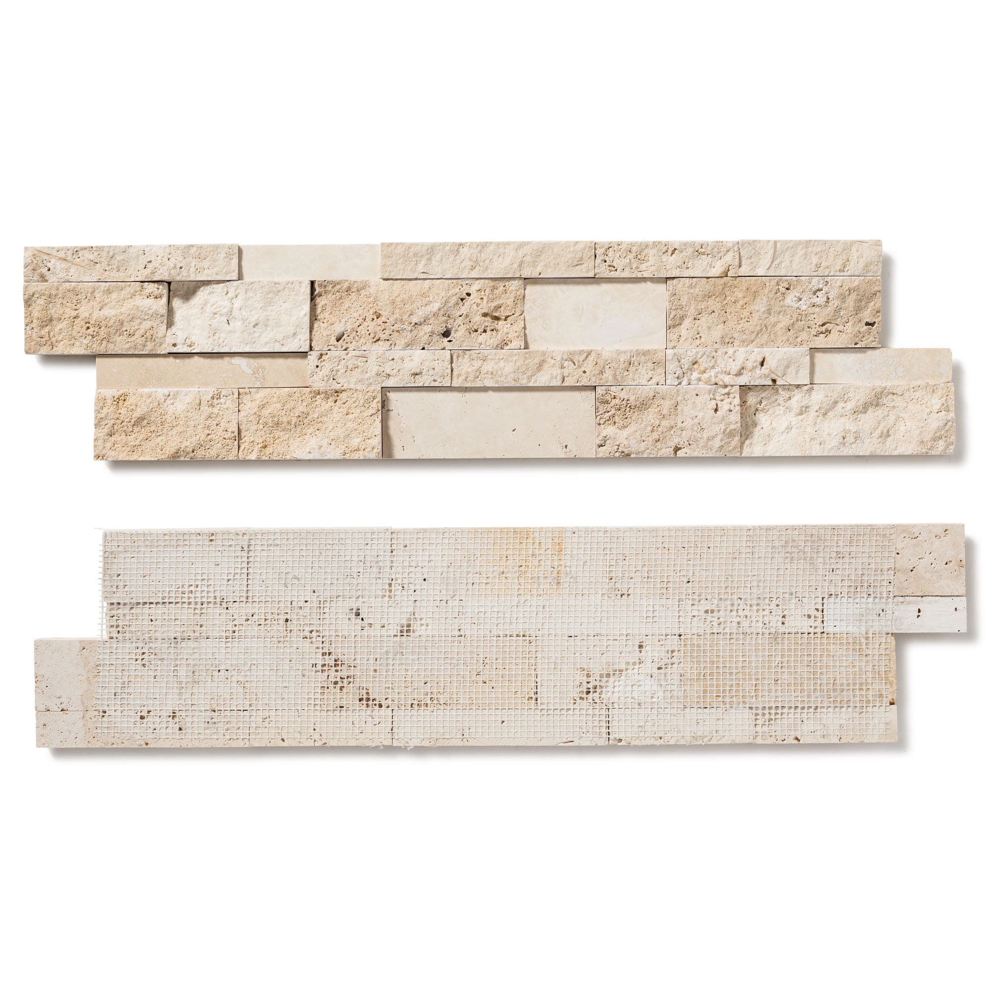 Parement Travertin Beige 60x15 cm Brut/Adouci (lot de 0,99 m² soit 11 plaques) - RO'MA NATURE - 5
