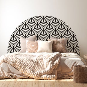 Sticker Tête De Lit Feuilles 120x130 Cm - Adhésif Mat Protection Pour Lit 80-110 Cm
