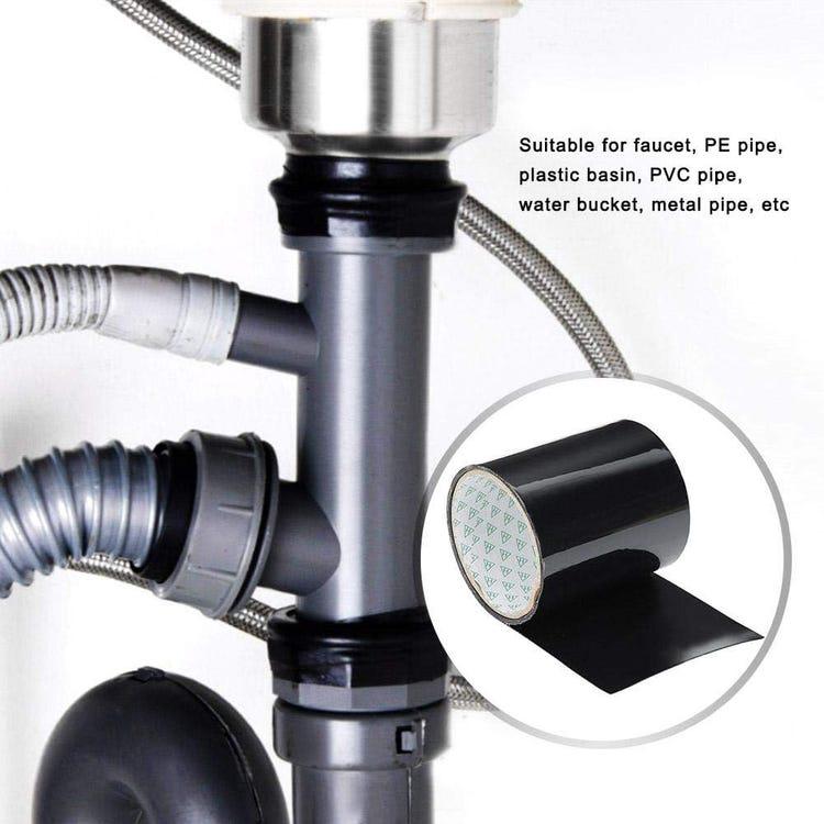 Nastro adesivo flessibile impermeabile super resistente, sigillante adesivo, materiale per la riparazione delle perdite, tubo in PE nero, vasca in pla - 4