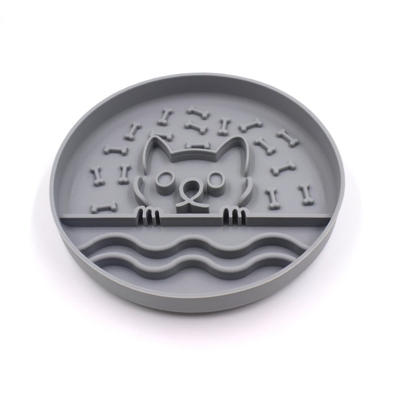 Miska dla psa z antypoślizgową podstawą, silikonowa miska na karmę dla psa w kształcie puzzle o wyjątkowym designie