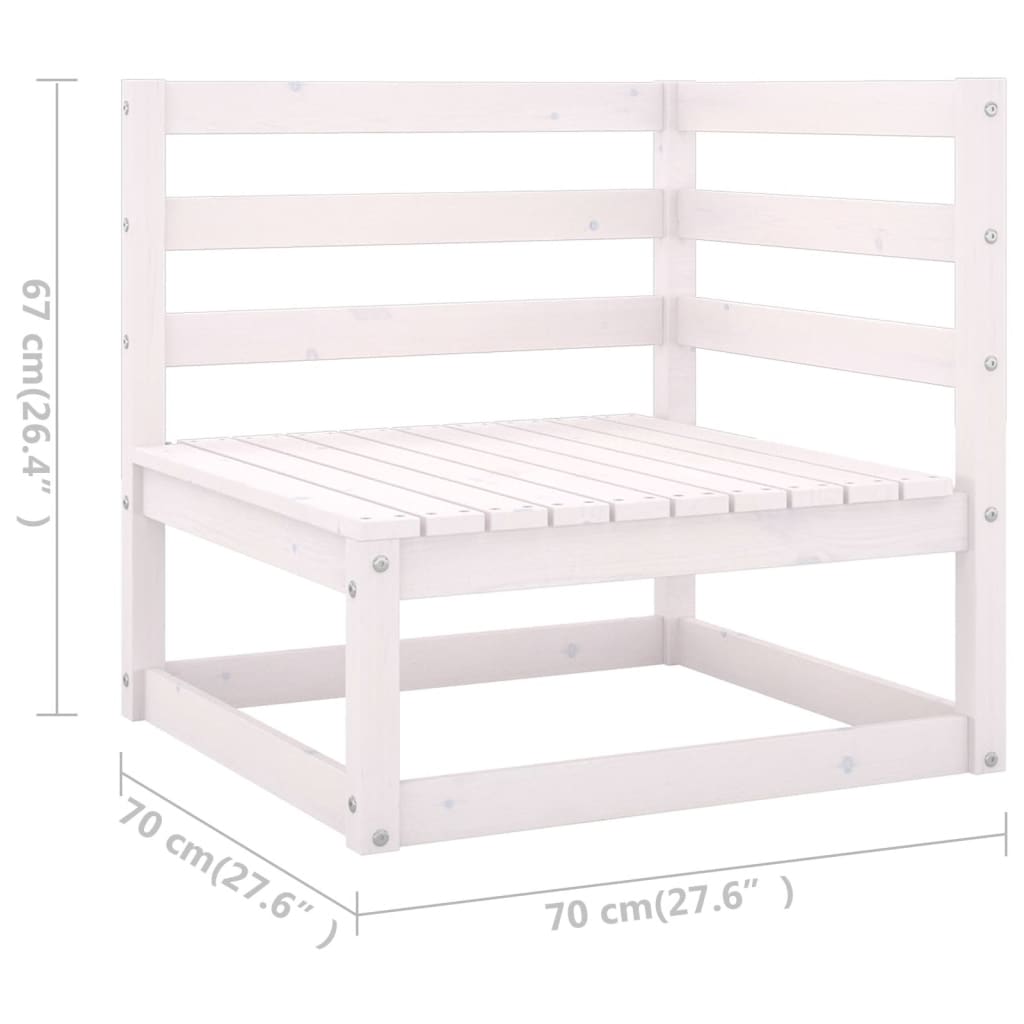 Maison Exclusive - Salon de jardin 3 pcs avec coussins Bois de pin massif - 8