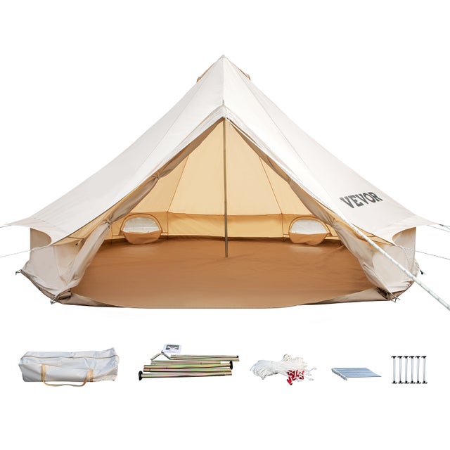 Tente Cloche Tomount – 16,4 Pieds, 10 Personnes, Avec Passage Poêle, Kaki