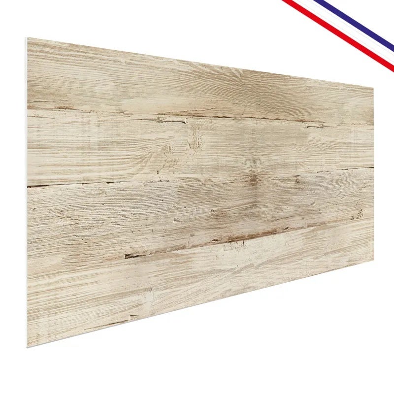 Crédence de salle de bain en PVC motif bois beige 140x30 cm (en 2 bandeaux) - Bois Brut - 4
