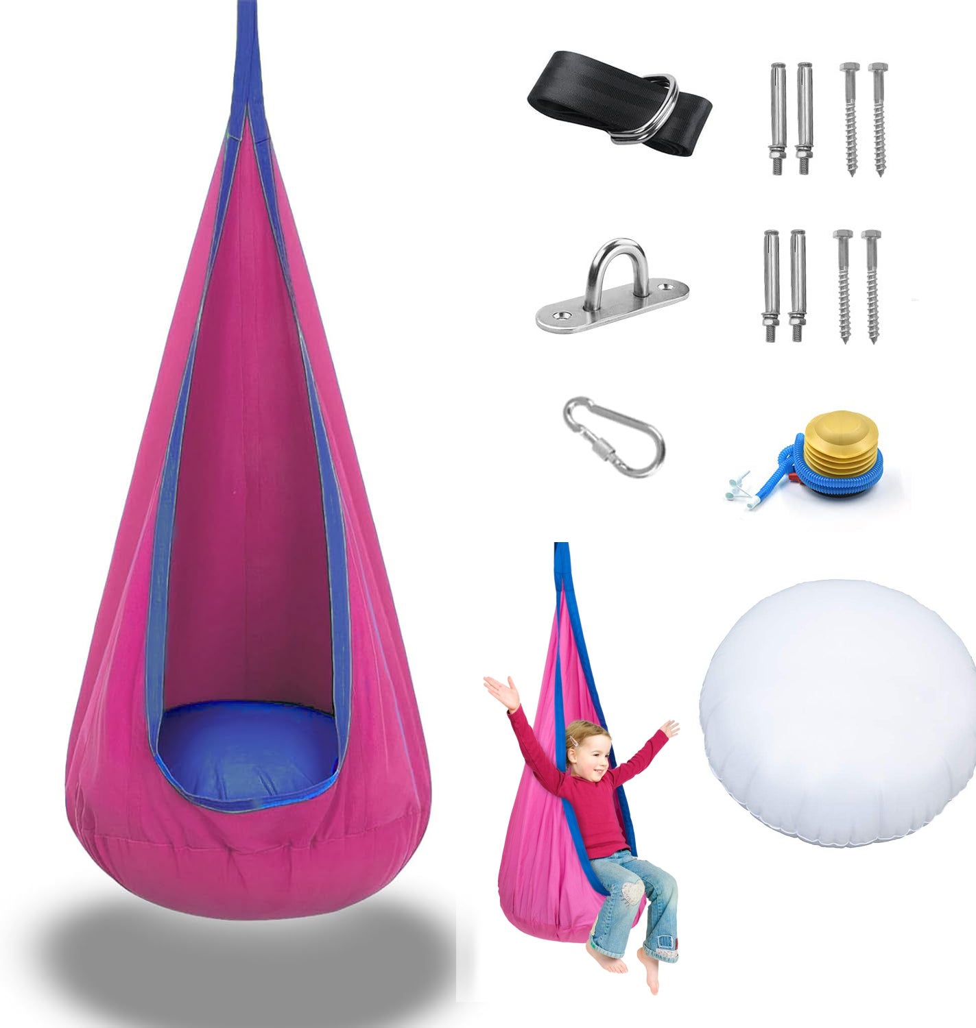 Balançoire pour bébé, hamac pour enfants, chaise hamac gonflable d ...