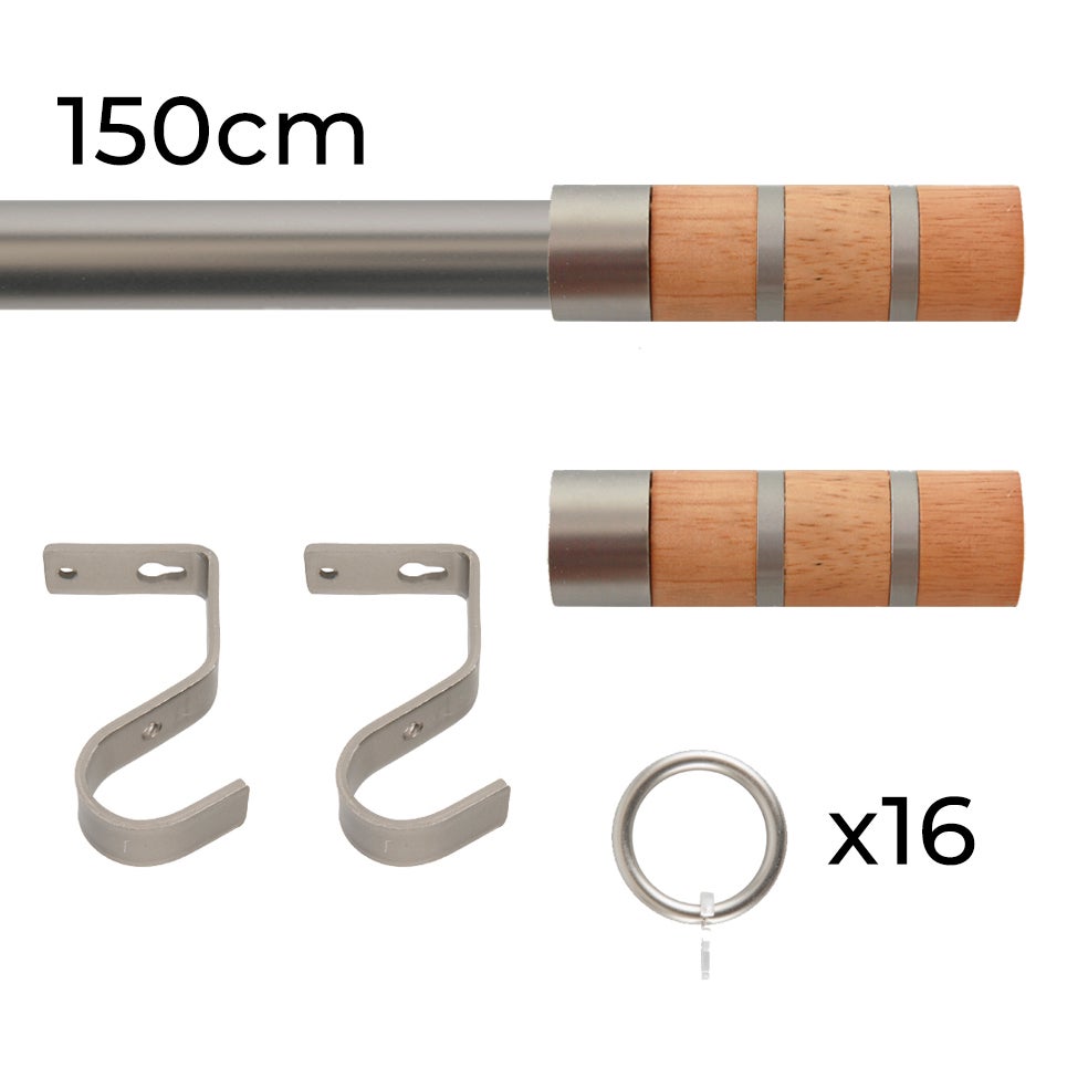 Qlfyuu Bastoni per tende con terminali ad anello, asta regolabile per tende da 70 a 110 cm, per finestre, design moderno, asta per tenda nera con staffe, per soggiorno, bagno, camera da