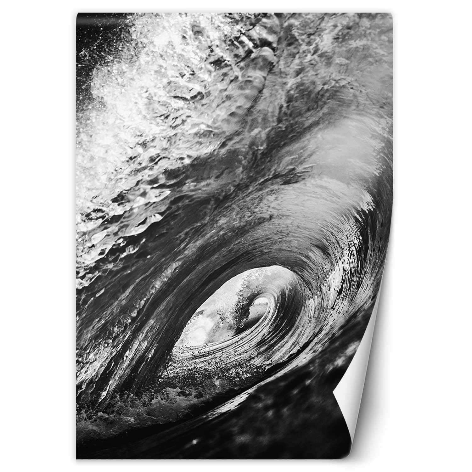 Fototapeta, Czarno-biała fala 150x210