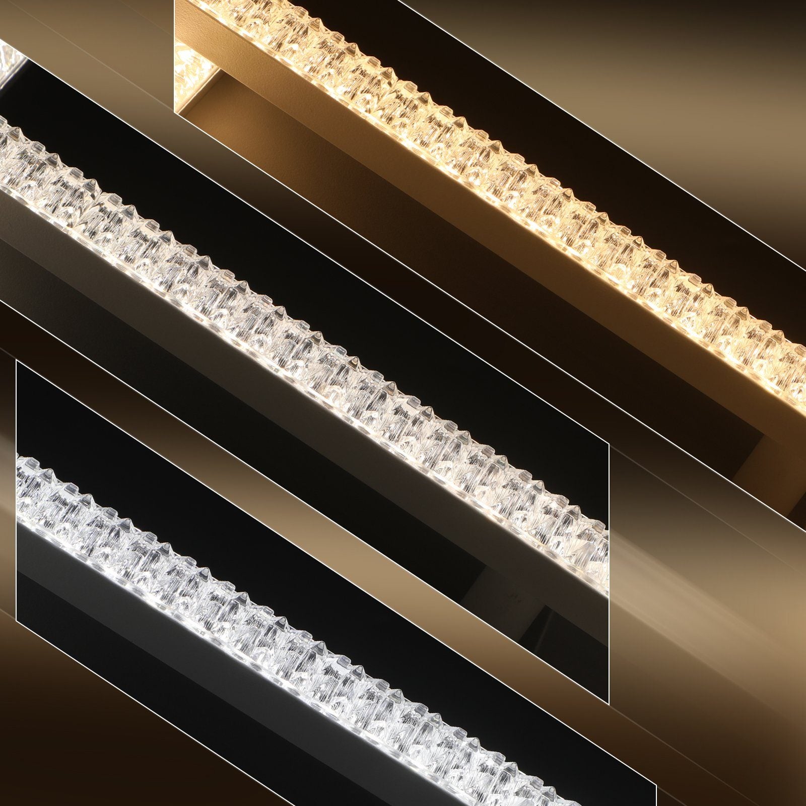 NETTLIFE Lampada da Soffitto LED Soggiorno 75CM Dimmerabile Lampada da Camera Moderna in Cristallo Design Lampada da Interno con - 3