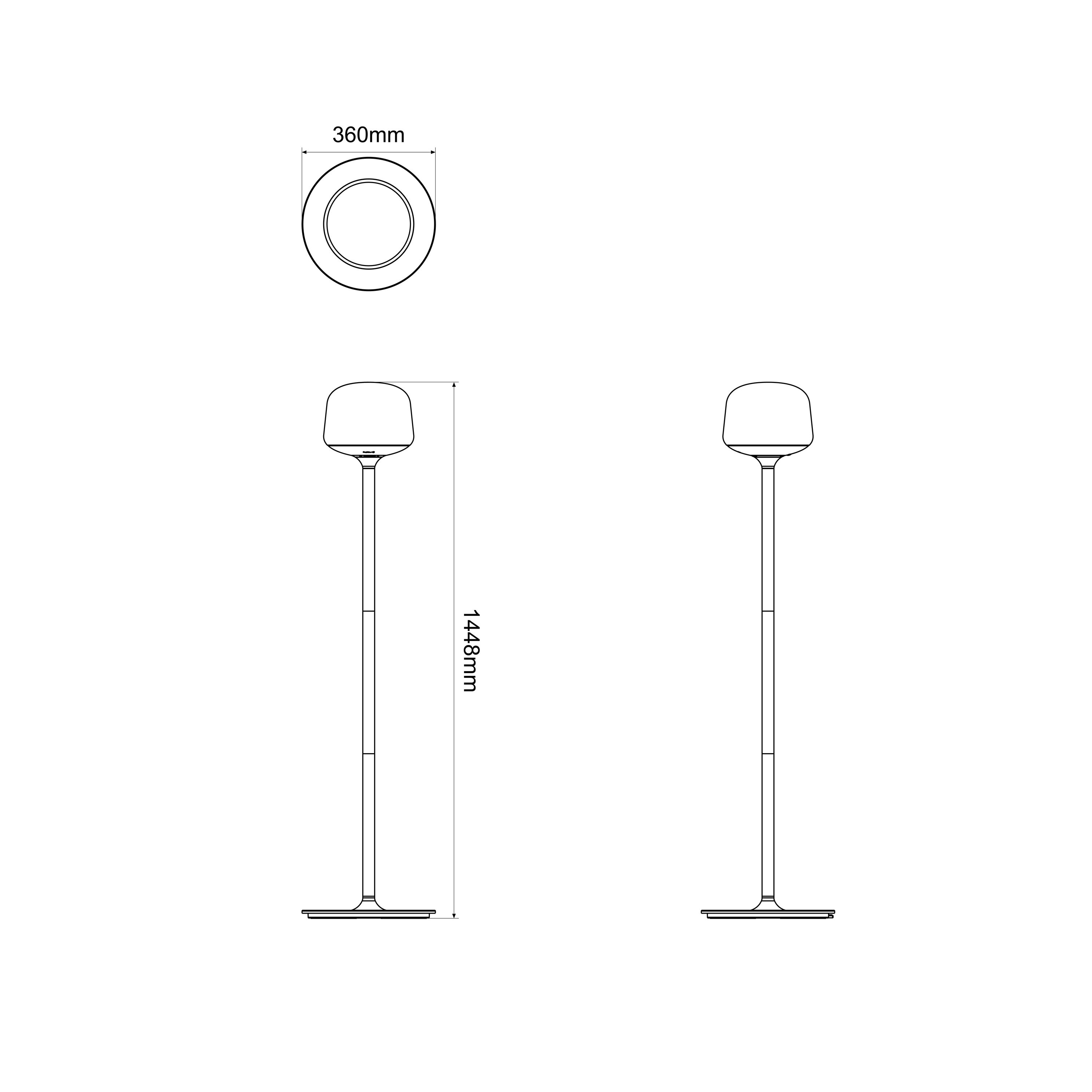 Lampada da terra per esterni a LED o lampada a sospensione, 2000 lumen, verde Luno INSPIRE - 9