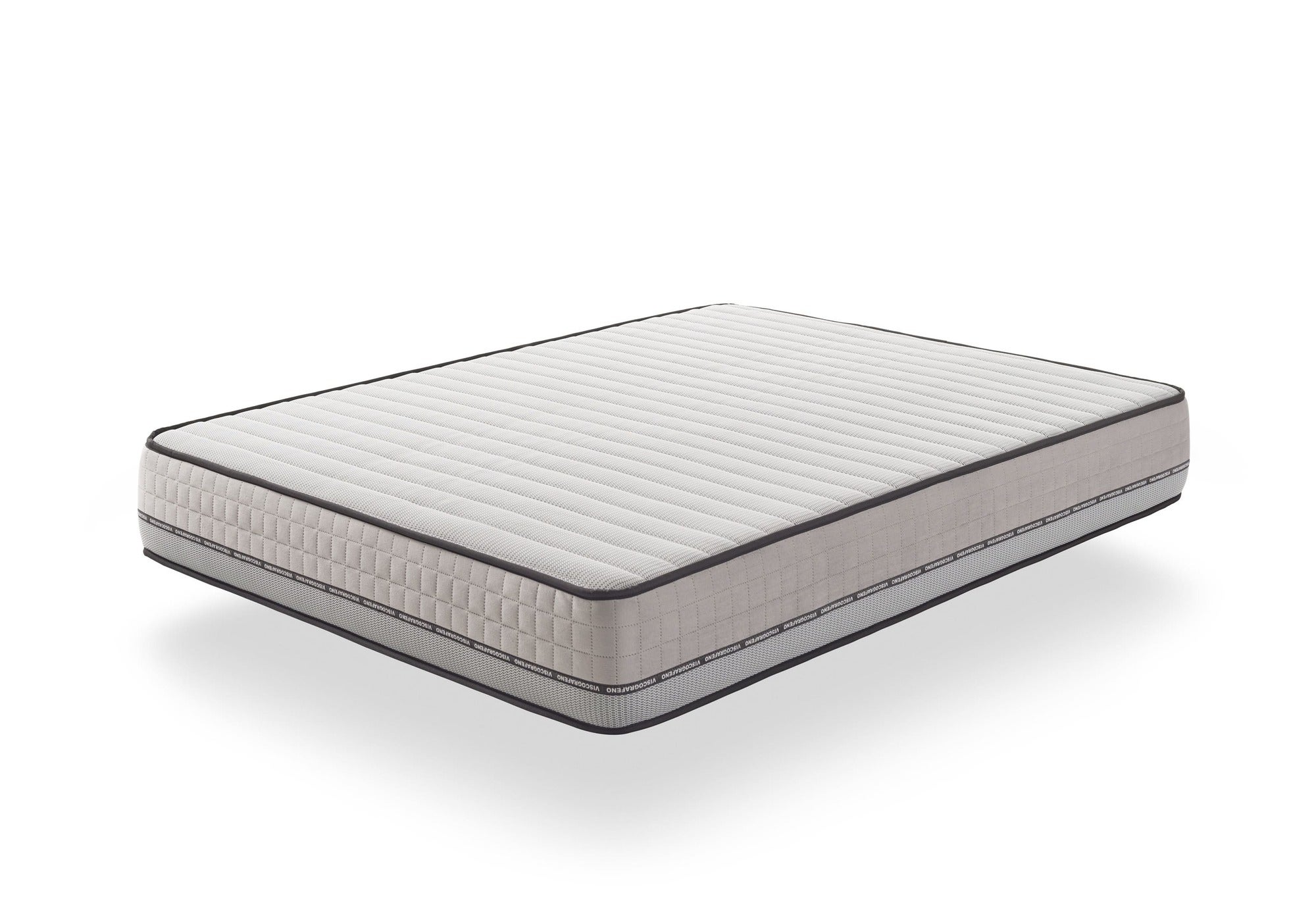 Matelas Visco-carbone 140x190 cm - Multicouches - Blue Latex - Confort Premium - Mousse à Mémoire de forme - Très épais 25 cm - 7 Zones - Reversible - 8