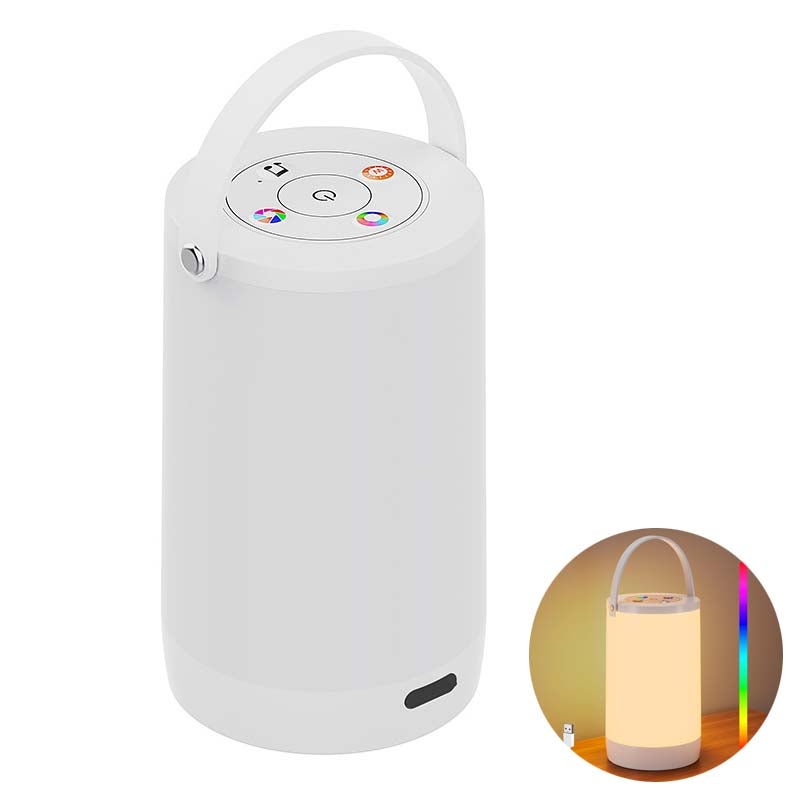 Lampada da comodino portatile intelligente a LED, controllo touch dimmerabile, ricarica USB, luci colorate | Leroy Merlin