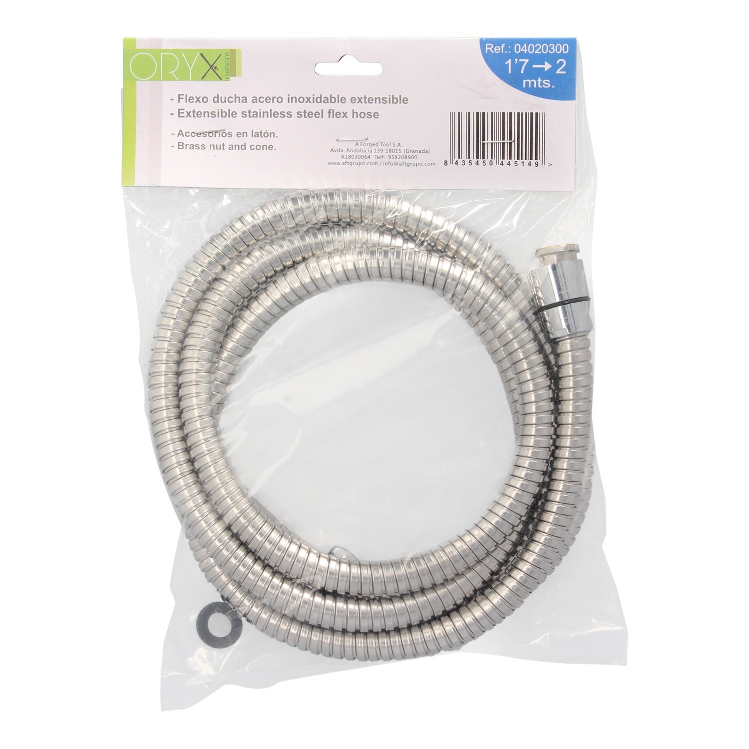 Flexo / Manguera Ducha Extensible Acero Inoxidable 1,7 a 2 Metros Accesorios de Latón. Flexible, Resistente a Torceduras, - 5