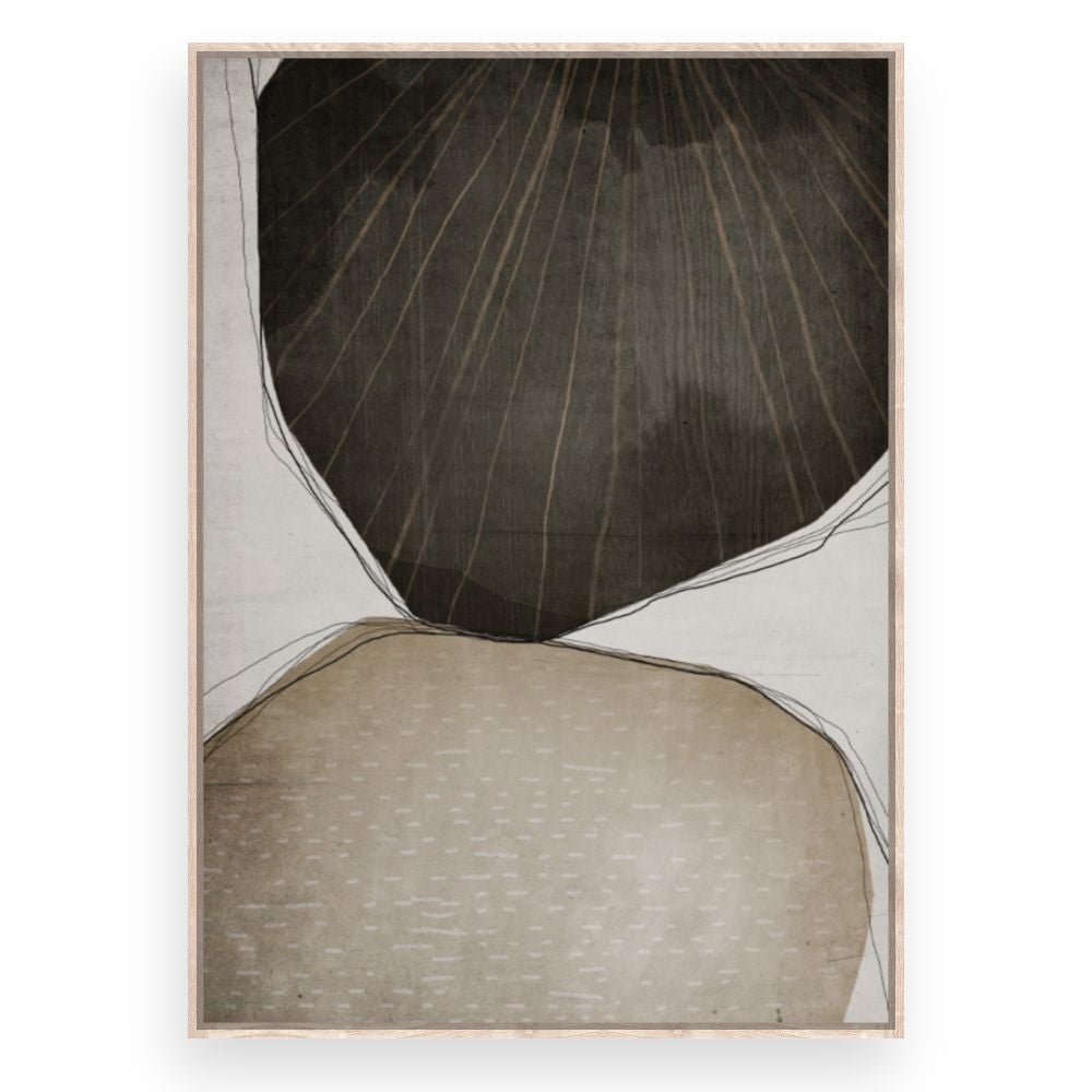 Toile encadrée Formes organiques apaisantes / 100x140cm / Cadre Effet naturel / Fabriqué en France / Déco murale / DADA ART - 3