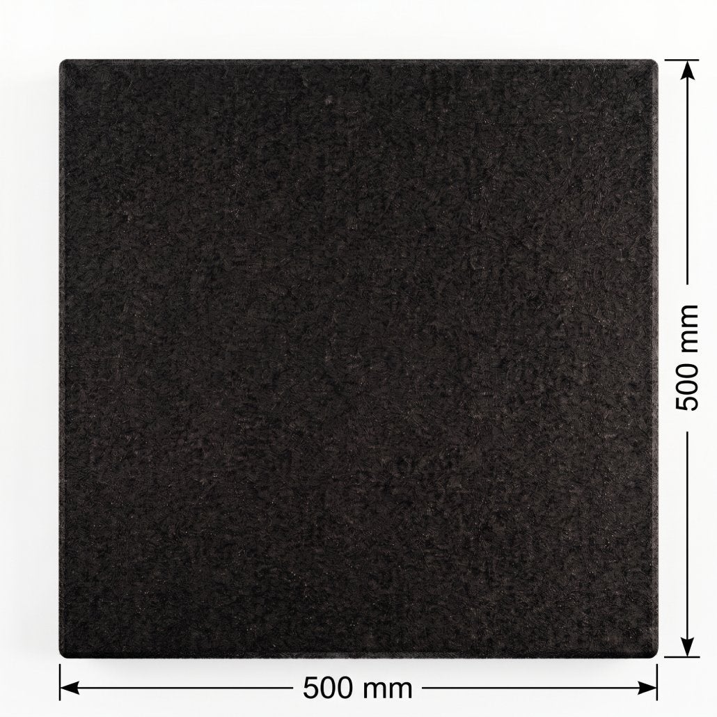 Loseta caucho antigolpes 500x500x40 mm negra para gimnasio y áreas de juego | Lestare - 3