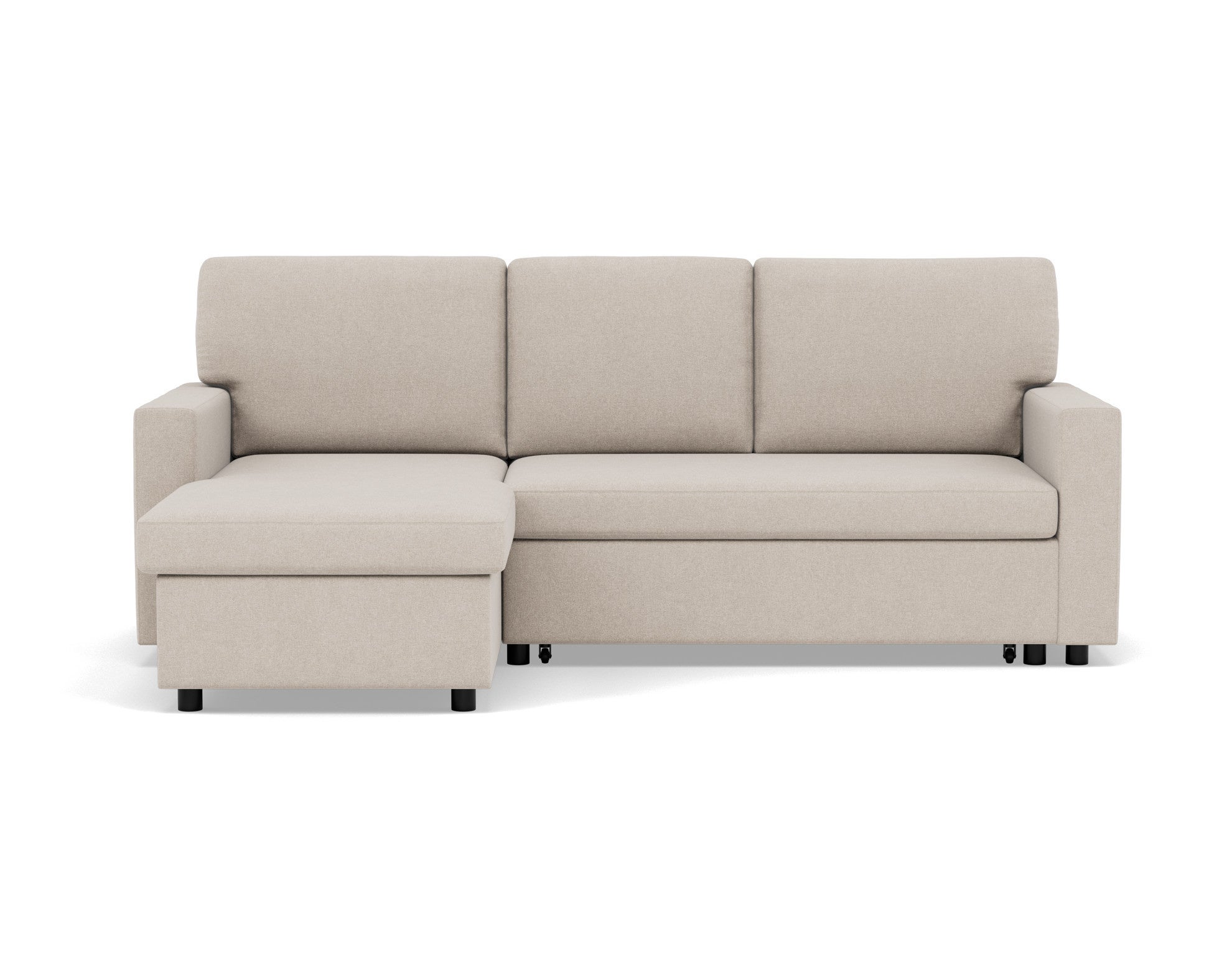 Canapé d'angle réversible convertible 4 places en tissu beige - MEIYA - Best Mobilier - 8