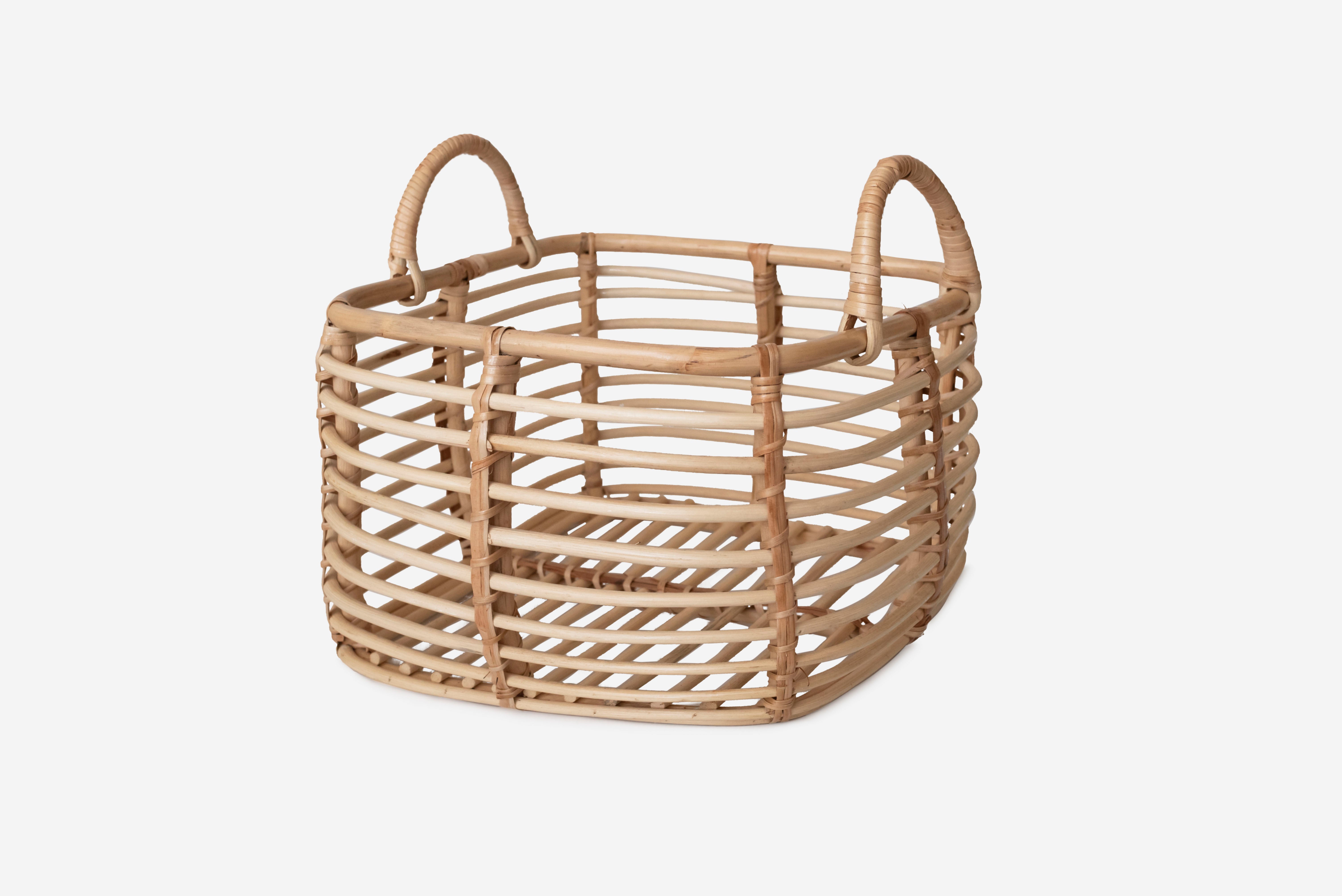 Koszyk kwadratowy rattanowy 30x30xH23cm