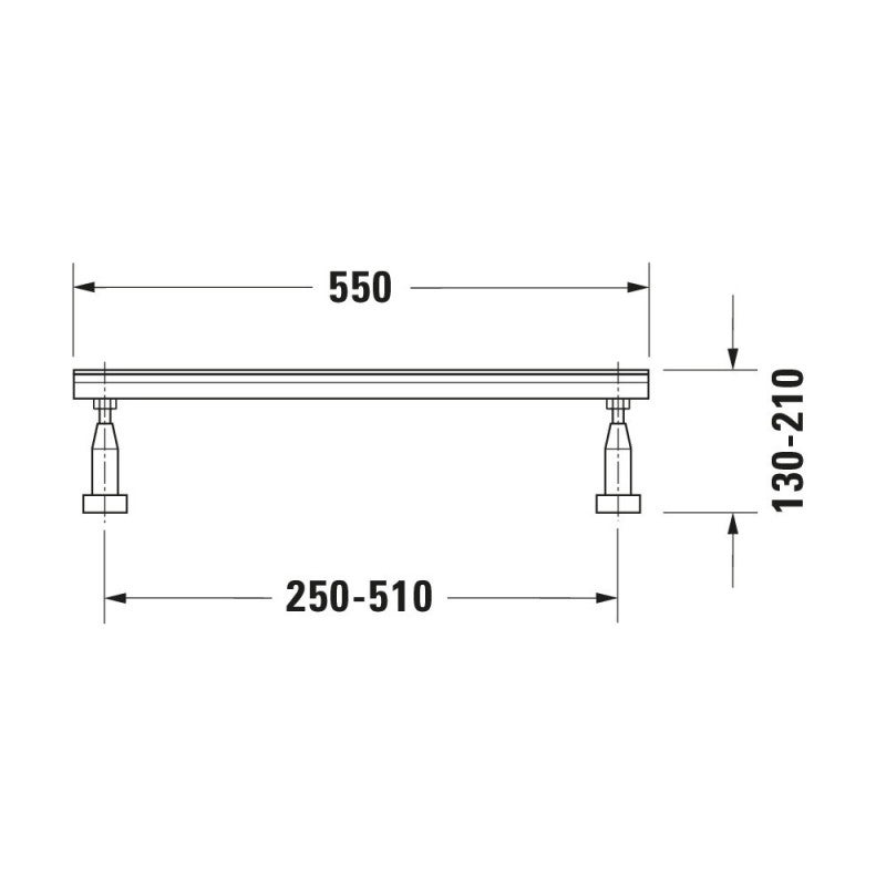 Pieds pour baignoire DURAVIT Gris 55x8,5x13 cm - 4