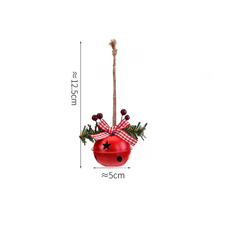 6-częściowa zawieszka w kształcie dzwonka choinkowego - świąteczna ozdoba w kształcie dzwonka - średnica 5 cm - 2
