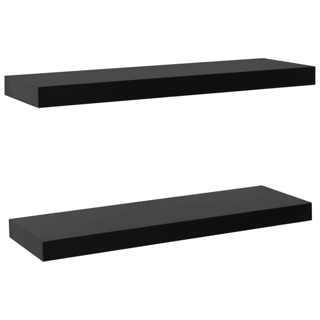 Homgoday Mensole da Parete 4 pz Nere 60x9x3 cm, Mensola da Muro, Mensole da Parete per Soggiorno, Ufficio, Camera da Letto, Bagno Homgoday Mensole da Parete 4 pz Nere 60x9x3 cm, Mensola da Muro, Mensole da Parete per Soggiorno, Ufficio, Camera da Letto, Bagno