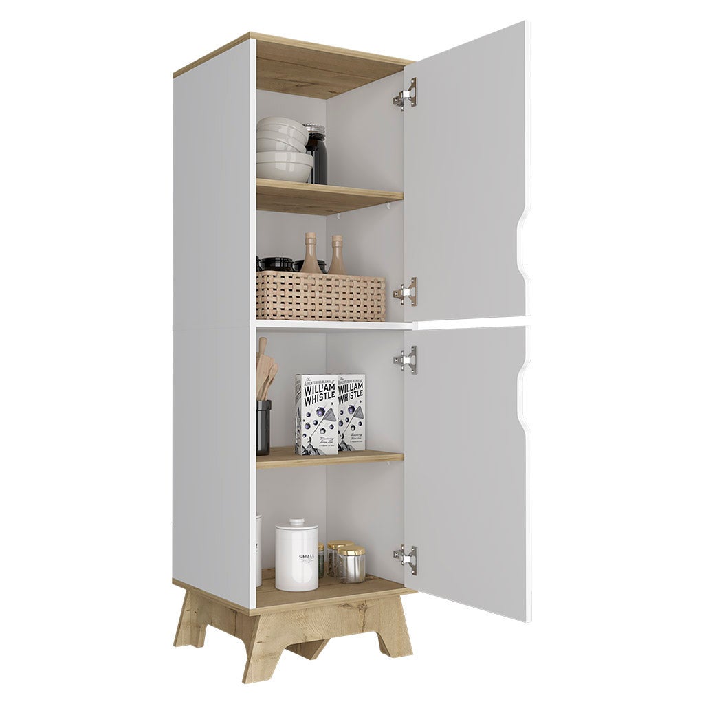 Mueble auxiliar de cocina alto Pamplona en Melamina con 4 estantes y 2 puertas , 150.62 cm X 44.95 cm X 39.87 cm , Multicolor - 6