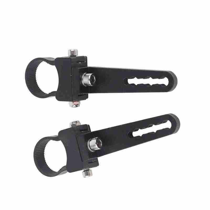 Lot de 2 colliers de fixation en aluminium noir pour barre lumineuse à ...