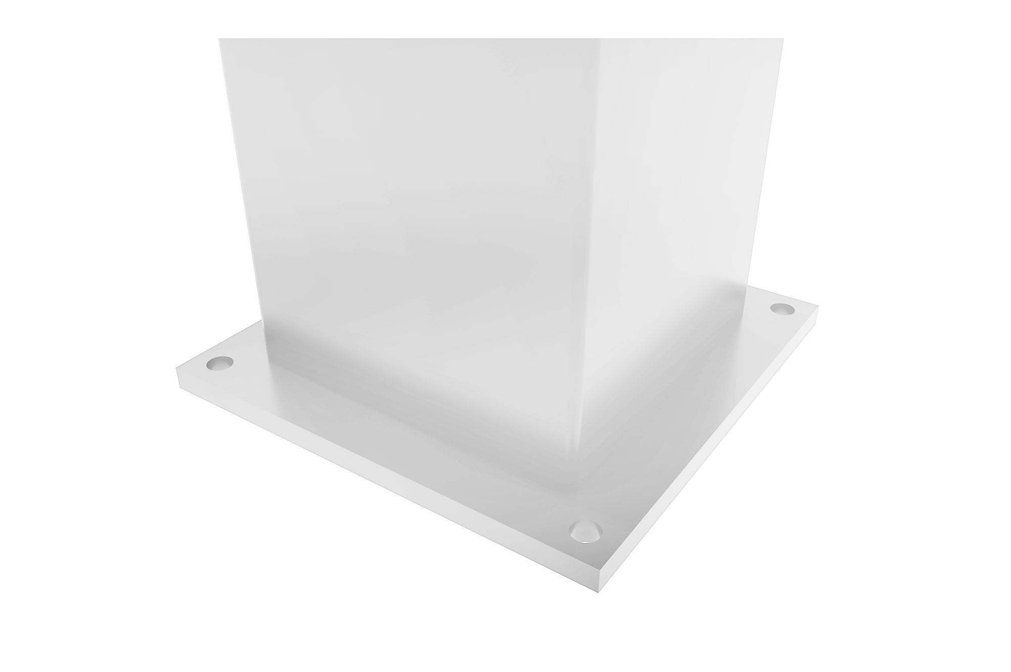 Poteau EIFEL 15x15 en aluminium H.166cm - Blanc mat - 5