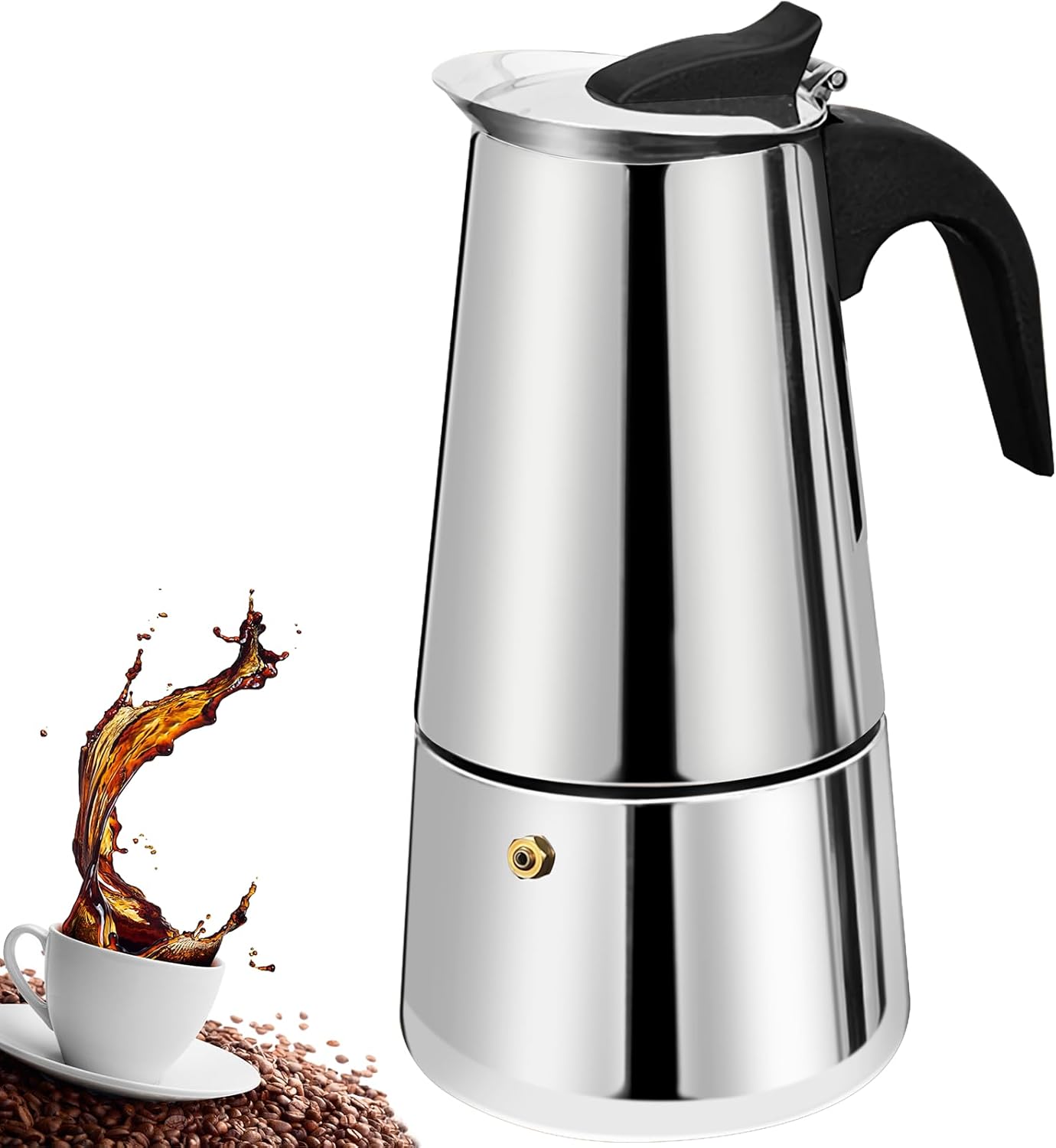 Carafe Isotherme En Acier Inoxydable 2,3 L - Bec Verseur à Poussoir, Pour Café, Thé, Eau, Vin