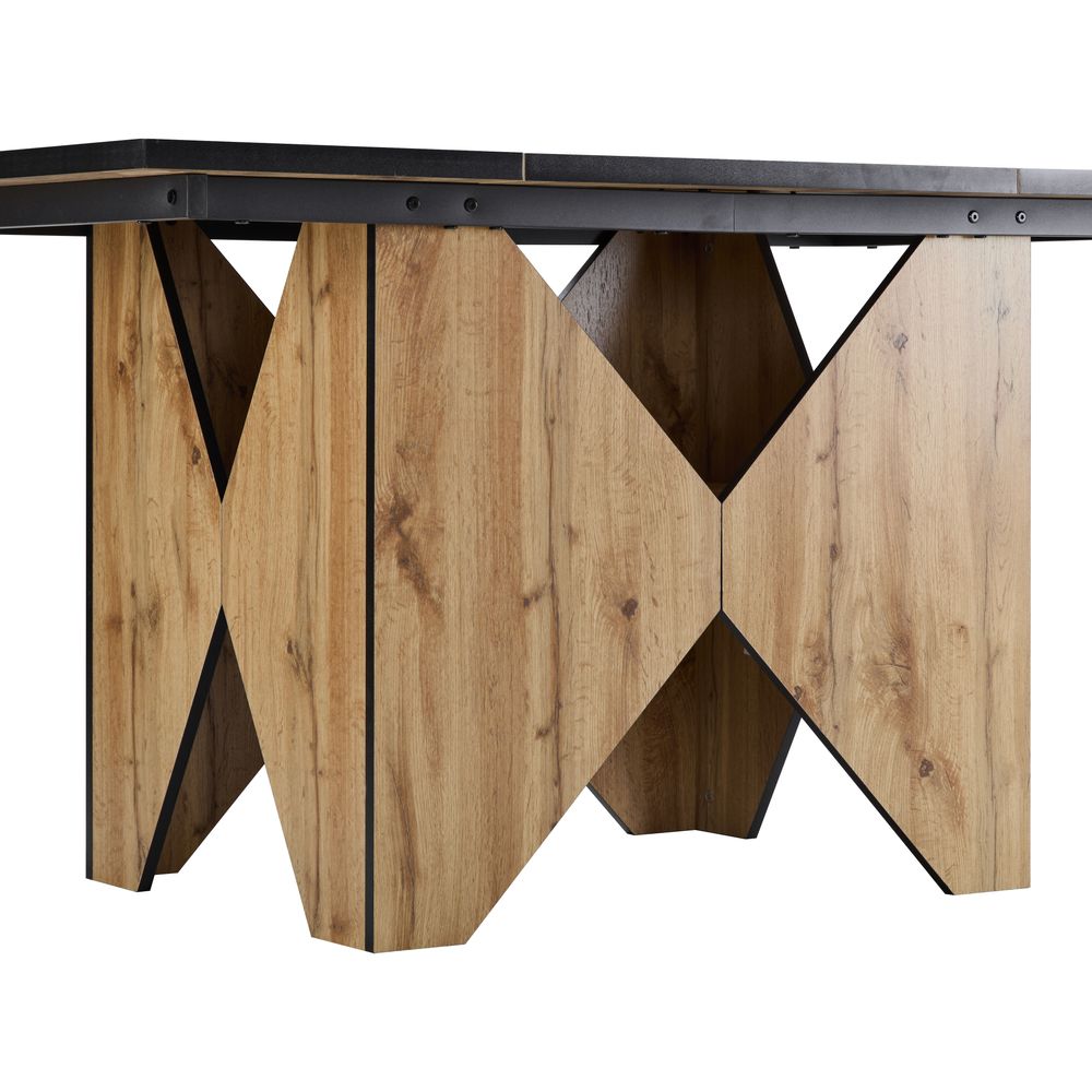 Table de salle à manger pour 4-6 personnes 138.5x80x75cm Marron clair - 9