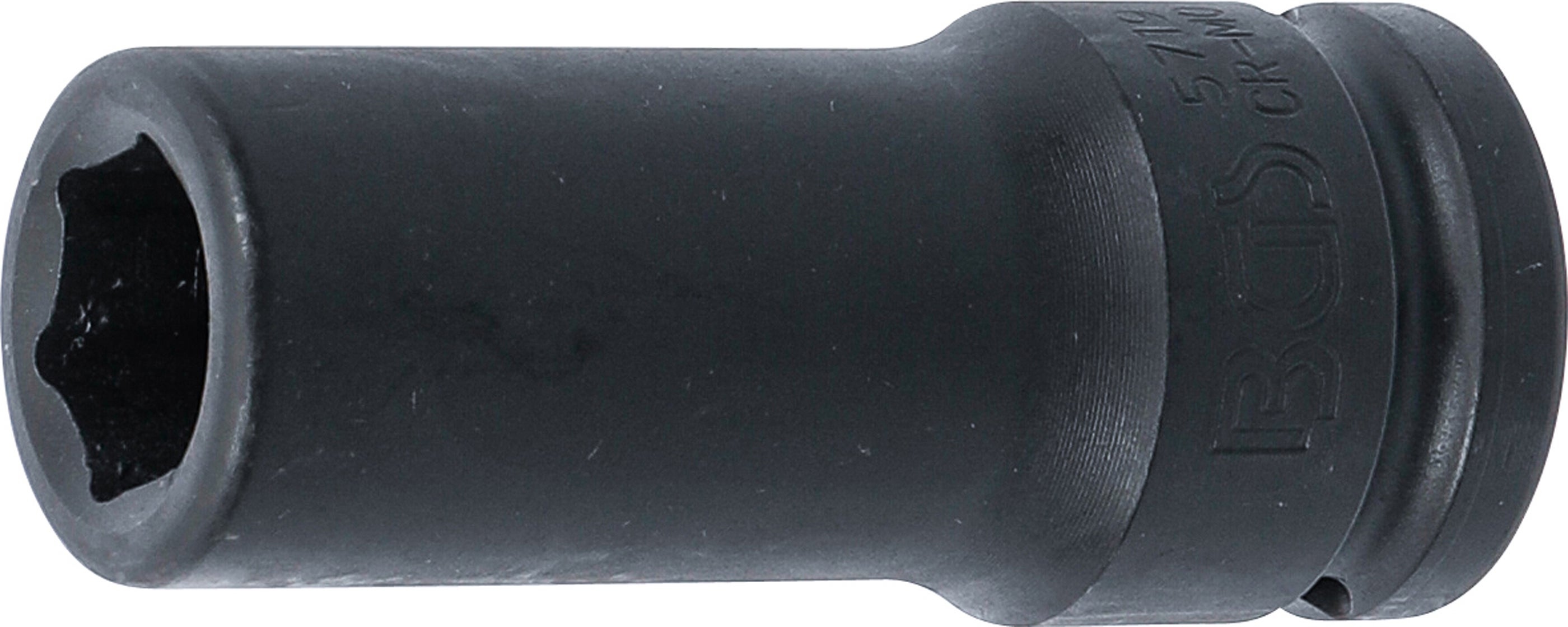 BGS Klucz nasadowy udarowy sześciokątny długi napęd kwadratowy wewnętrzny 20 mm (3/4") SW 19 mm - 5719