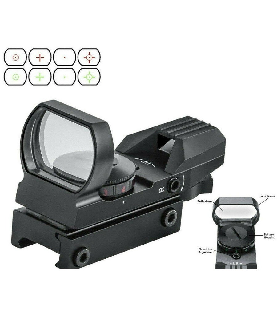Trade Shop - Mirino Olografico Di Precisione Per Fucile Ottica Con Reticolo Rosso E Verde - - 2