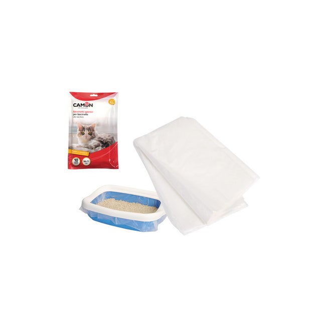 Sacos de areia para gatos Camon XL, pacote com 10 – práticos e duráveis, 56 x 71 cm