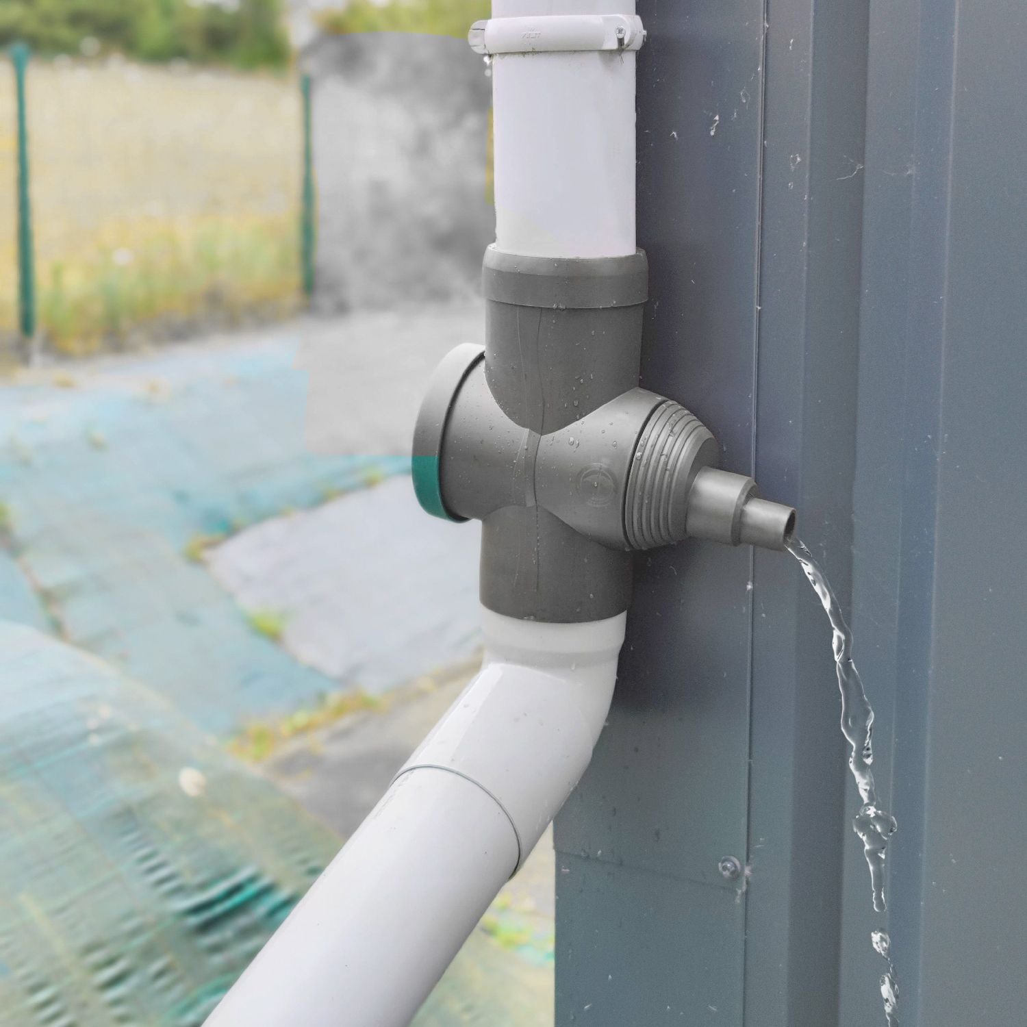 Collecteur Eau De Pluie De Gouttières Collect11 Gris Pvc Diamètre 80 Ou 100mm - 2