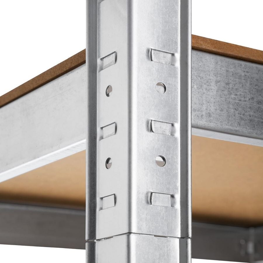 Set da 2 scaffale in metallo bianco con 5 ripiani da 875 kg - 6