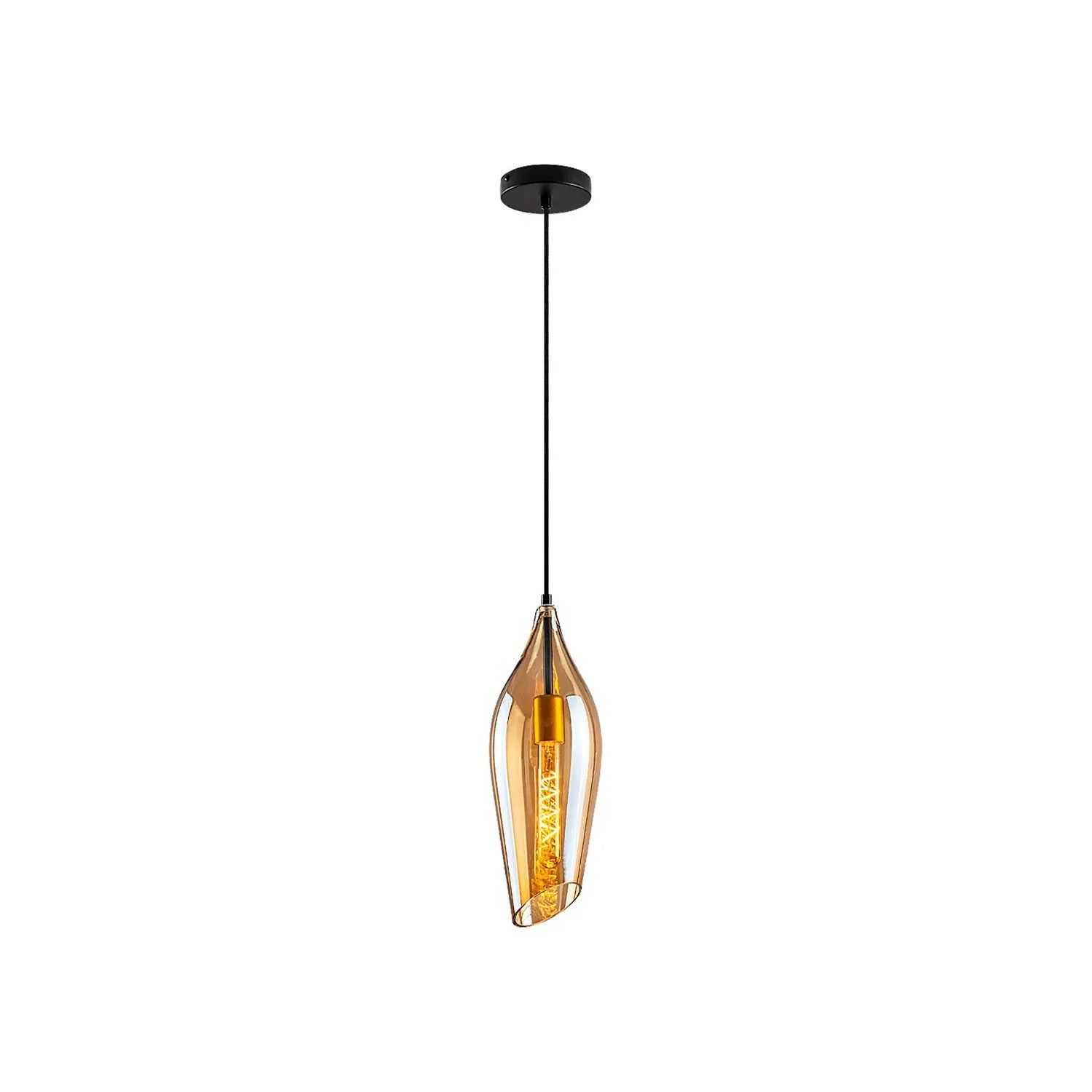 Lampa wisząca Bellini czarno-bursztynowy 1xE27x60W metal wym:100x14x14cm IP20 Rabalux