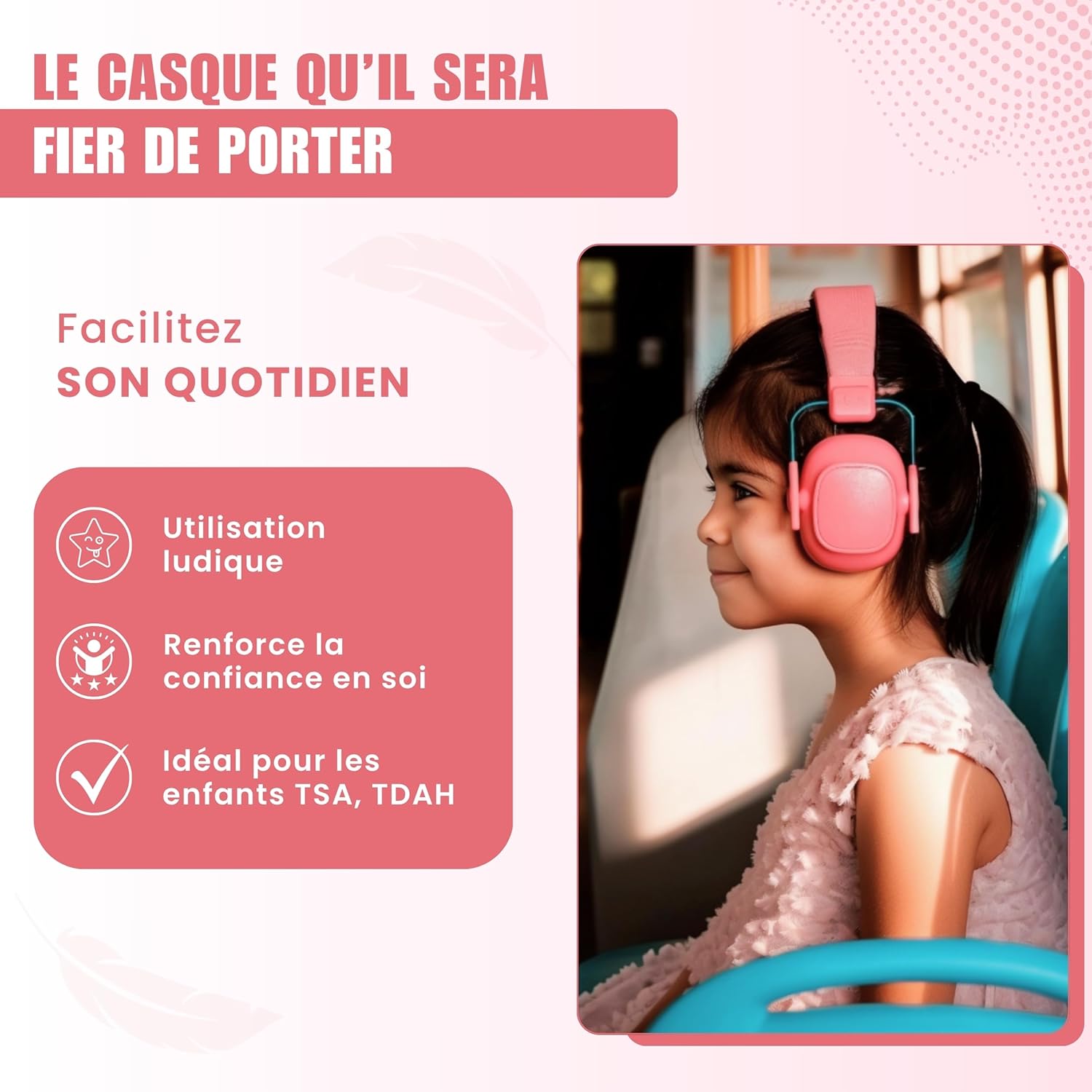 Casque Anti-bruit pour Enfant TDAH/Autiste - Protection Auditif jusqu'à 16 Ans dans les s Bruyants - 5
