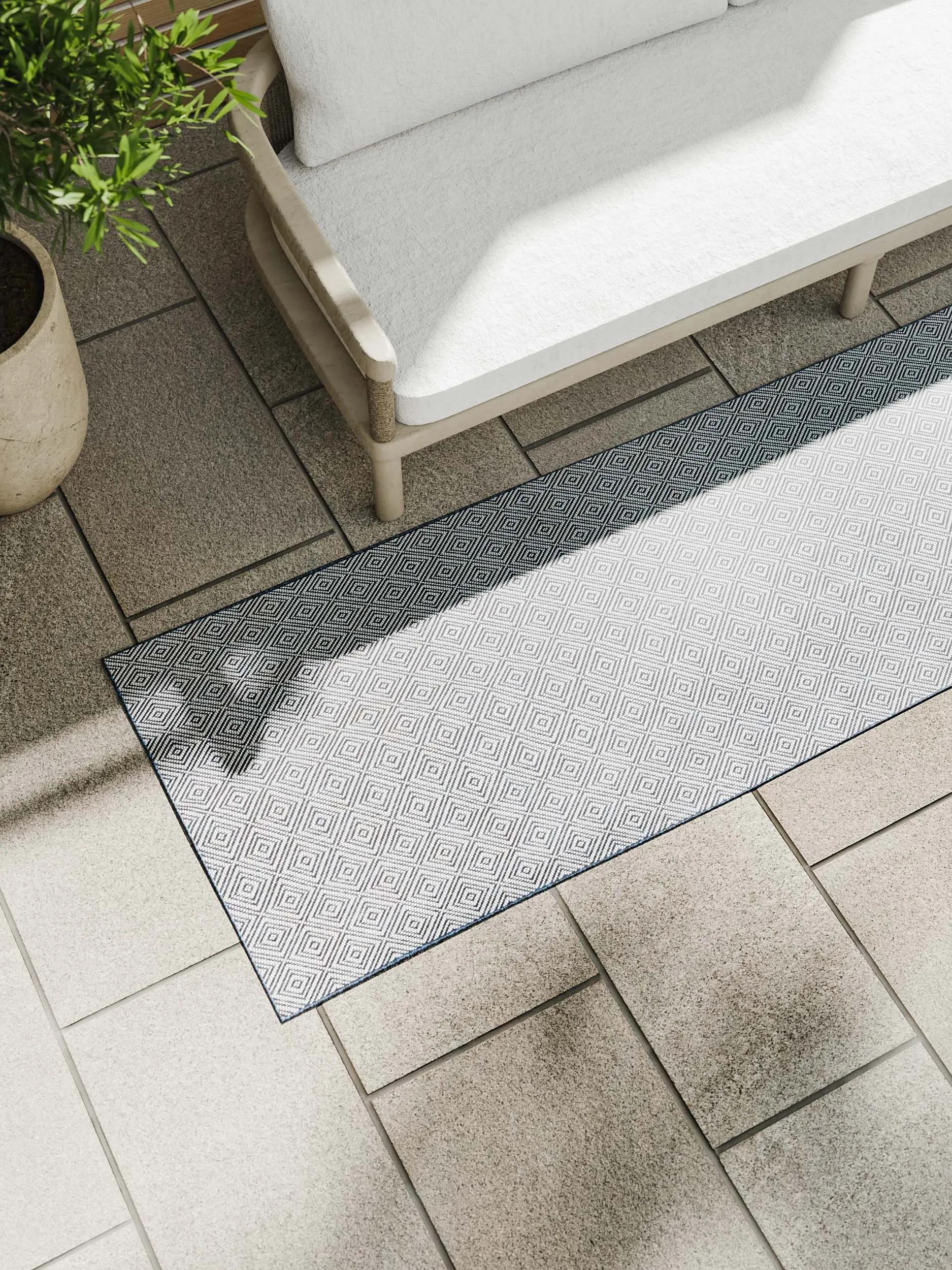 BENUTA - Tapis d'extérieur & intérieur Lou blanc 70x200 cm - 2
