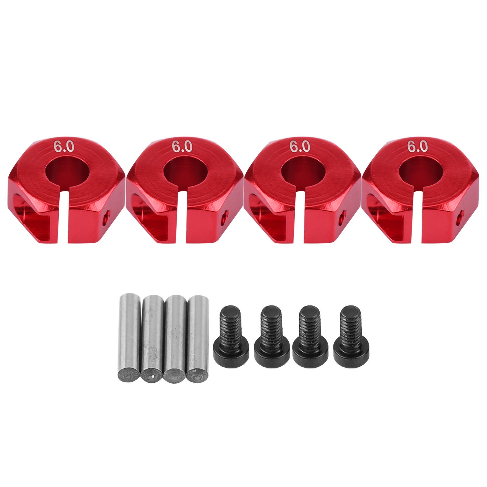 Lot De 6 Roues Hexagonales 12mm Pour Traxxas TRX-6 - Moyeu Laiton, épaisseur 10mm - Compatible Crawler 1/10