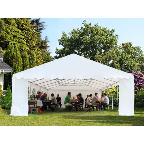 TOOLPORT Tente Barnum de Réception 6x14 m Bâches PVC 750 N blanc Cadre de Sol Jardin - 5